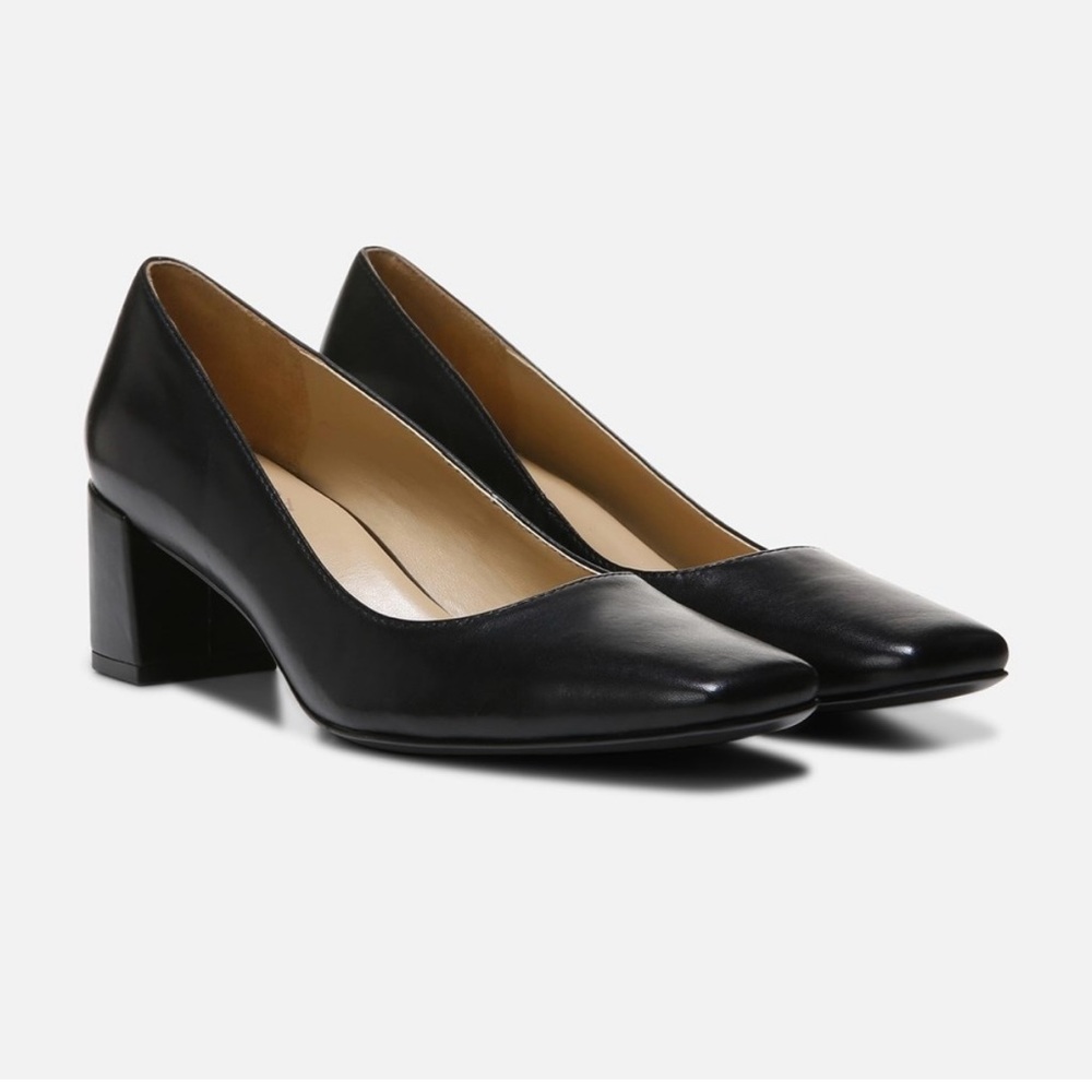 Naturalizer Black Block Heel Pumps